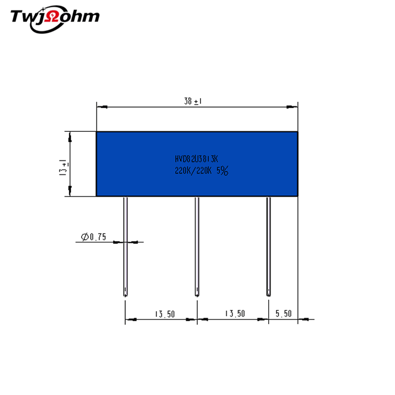 HVD82U3813 voltage divider resistor 220K/220K thick film non inductive high voltage resistor