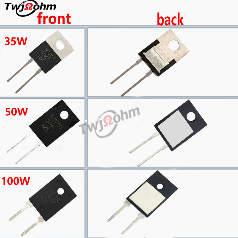 O220/TO2047 RTP50W high-power 50K30K20K10K20M10RF50R22RF100MF25RF300M500M thick film non inductive resistor