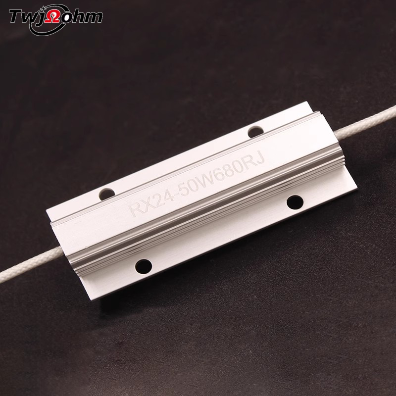 RX24-50W 560ΩJ/680200R欧银白色引线式电阻器电容放电启动铝壳电阻