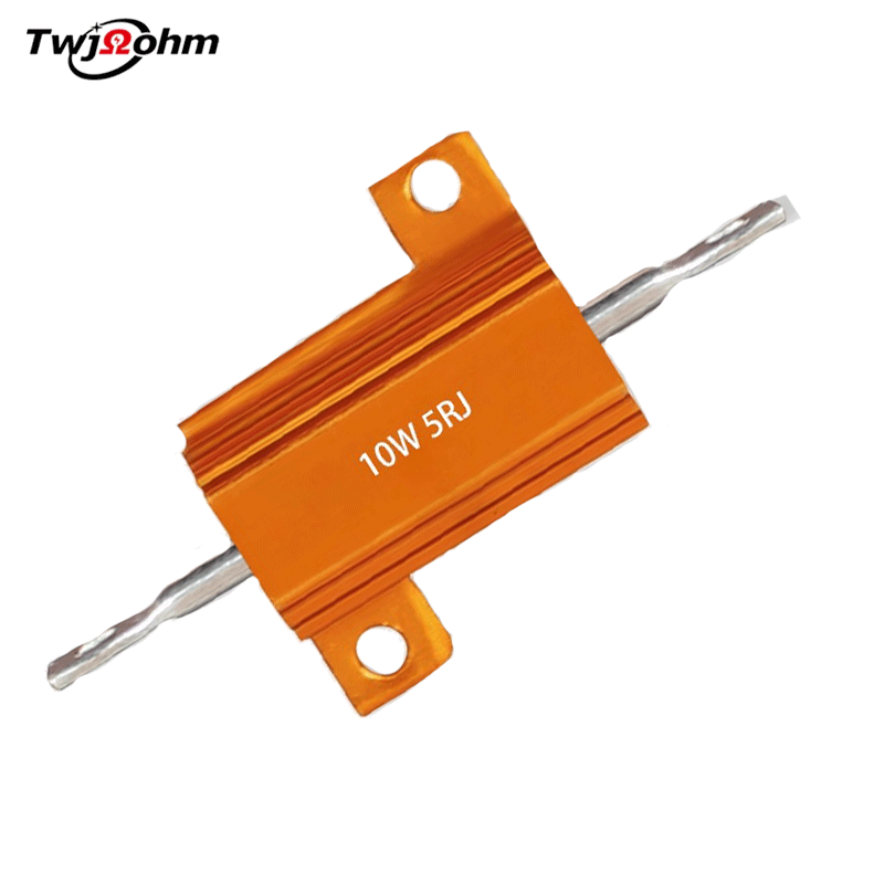 RX24-10W high-power gold aluminum shell resistor 18R2R1R6R5R10R75 ohm current limiting discharge decoder