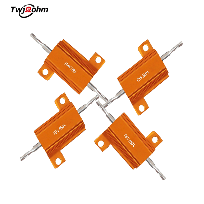 RX24-10W high-power gold aluminum shell resistor 18R2R1R6R5R10R75 ohm current limiting discharge decoder