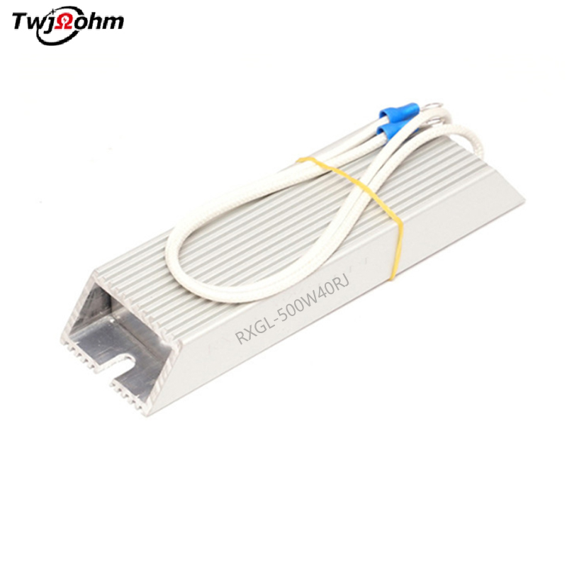 RXLG-500W frequency converter aluminum shell brake resistor 6R8R22R3R45R500R servo motor regenerative brake trapezoidal aluminum shell resistor