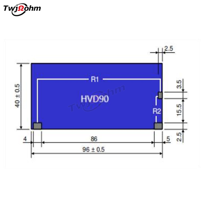 HVD90U9064K片状分压取样电阻玻璃釉膜无感高压器阻值100M/100K1%