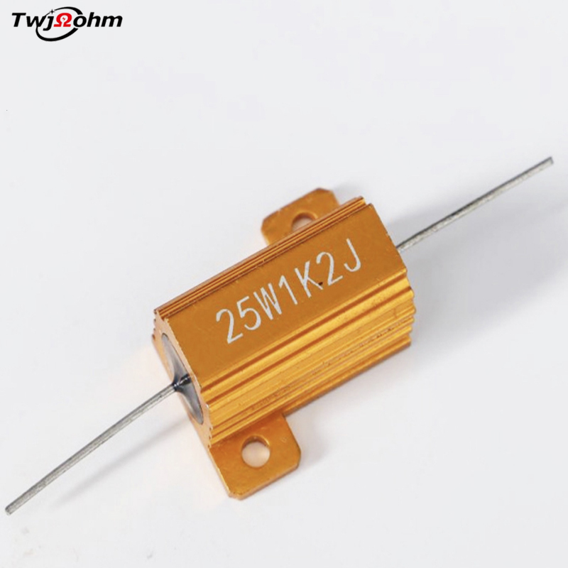RX24-25W high-power gold aluminum shell resistor 18R2R1R6R5R10R75 ohm current limiting discharge decoder