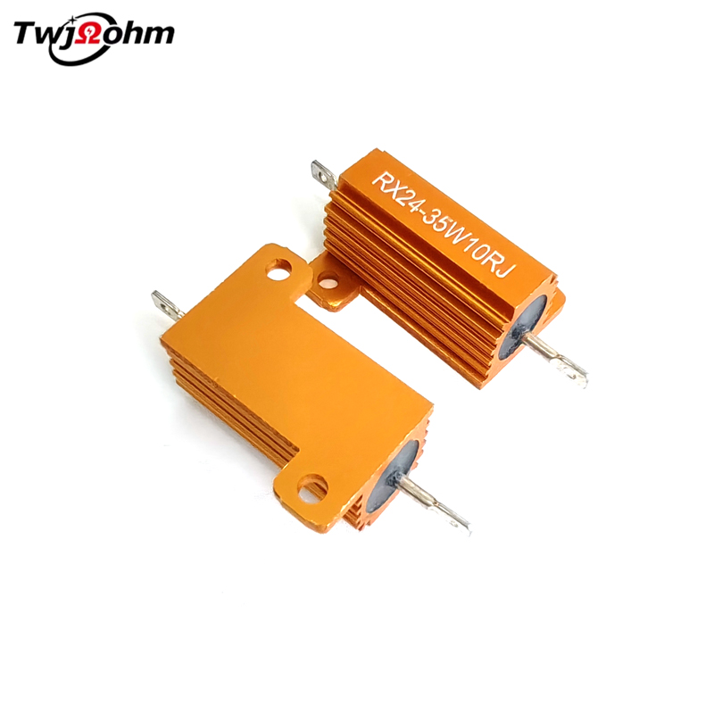 RX24-35W high-power gold aluminum shell resistor 18R2R1R6R5R10R75 ohm current limiting discharge decoder