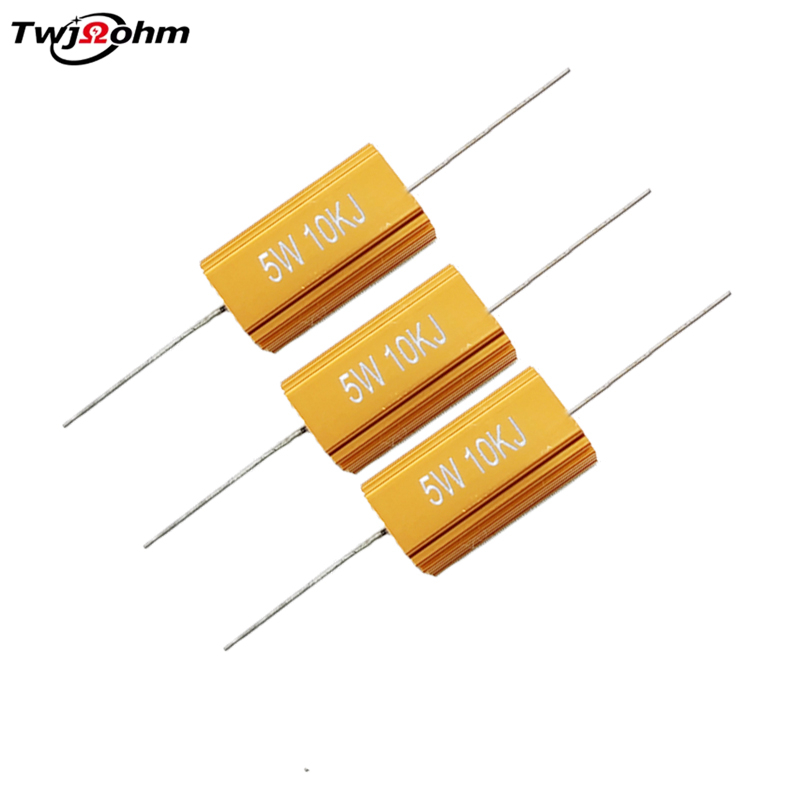 RX24-10W high-power gold aluminum shell resistor 18R2R1R6R5R10R75 ohm current limiting discharge decoder