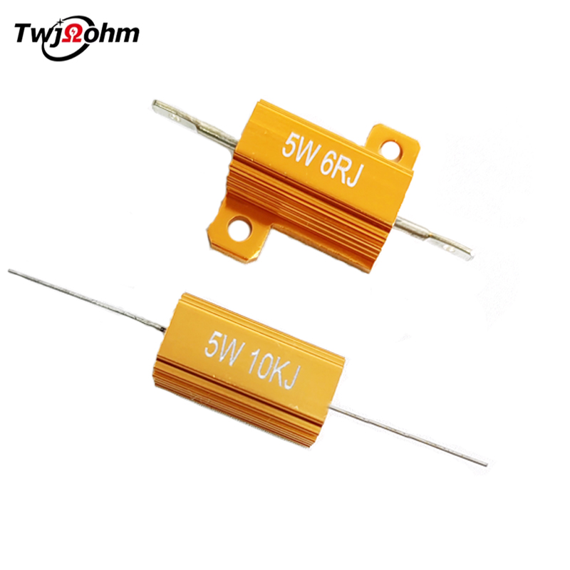 RX24-10W high-power gold aluminum shell resistor 18R2R1R6R5R10R75 ohm current limiting discharge decoder