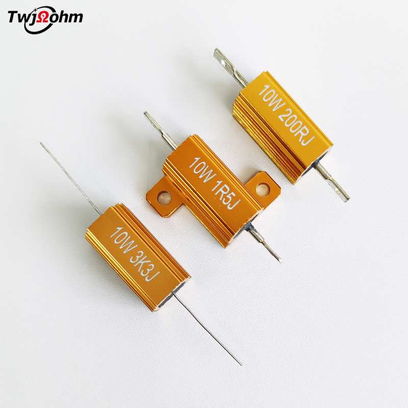 RX24-5W high-power gold aluminum shell resistor 18R2R1R6R5R10R75 ohm current limiting discharge decoder