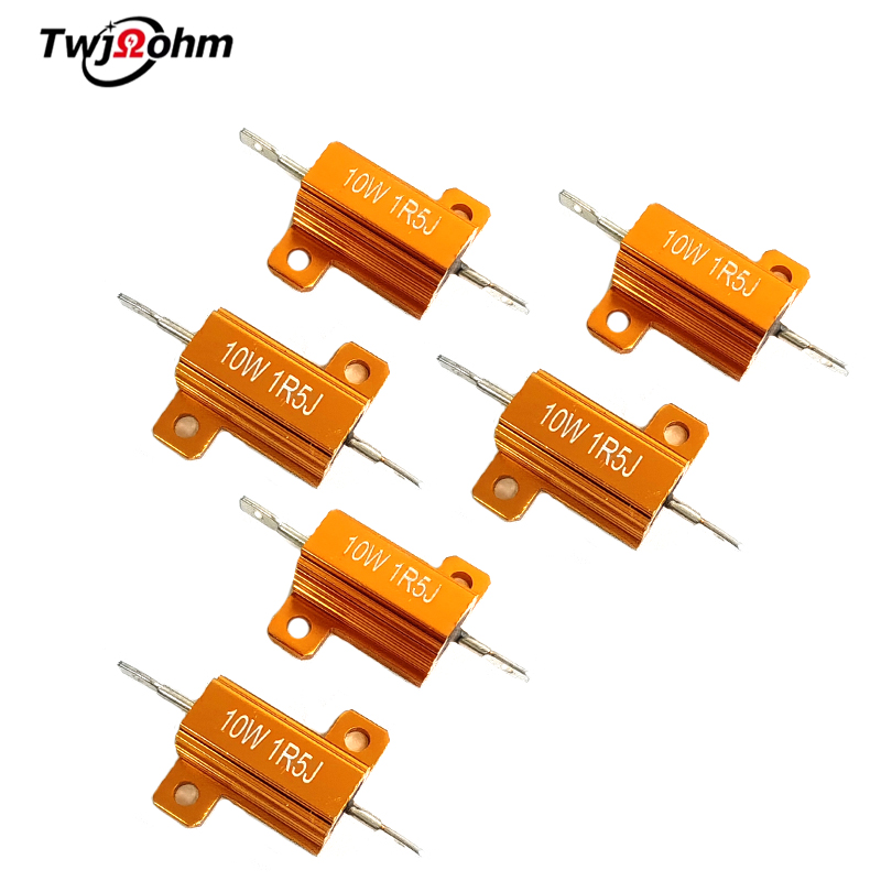 RX24-5W high-power gold aluminum shell resistor 18R2R1R6R5R10R75 ohm current limiting discharge decoder