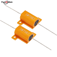RX24-25W high-power gold aluminum shell resistor 18R2R1R6R5R10R75 ohm current limiting discharge decoder