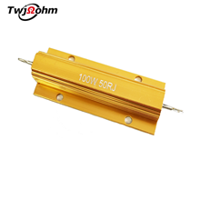 RX24-100WM high-power gold aluminum shell resistor 18R2R1R6R5R10R75 ohm current limiting discharge decoder