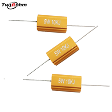 RX24-10W high-power gold aluminum shell resistor 18R2R1R6R5R10R75 ohm current limiting discharge decoder